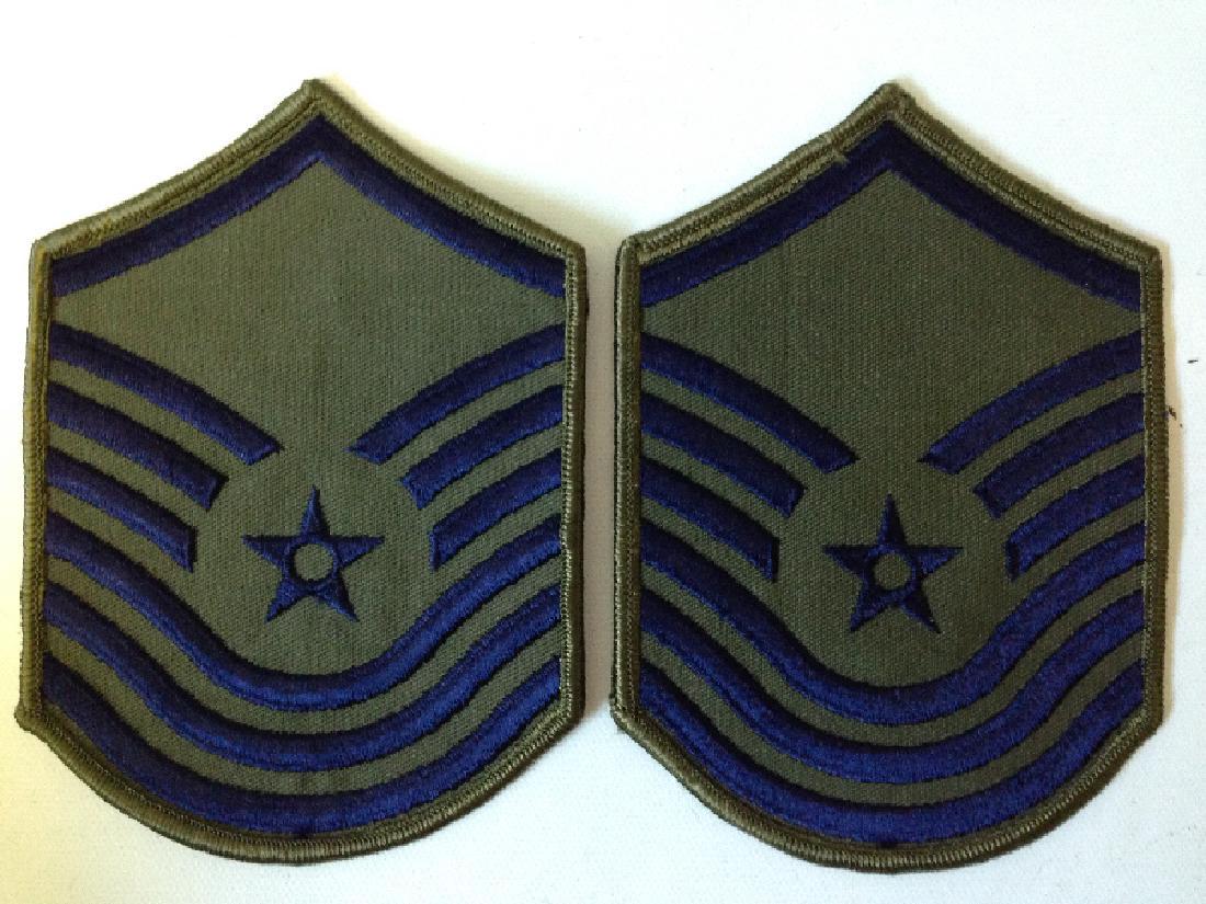 2 Patches Military GI Issue Air Force E-8 & MSgt E-7 (1 of 1)