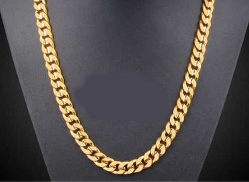 14k Brazilian Gold Filled Flat Cuban Chain Necklace