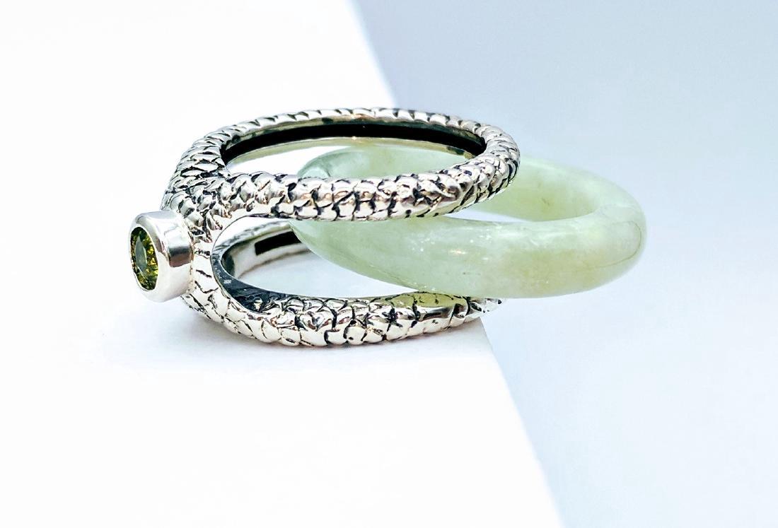 Sterling Silver Two-Way Jade Peridot Ring, .25ctw (1 of 6)