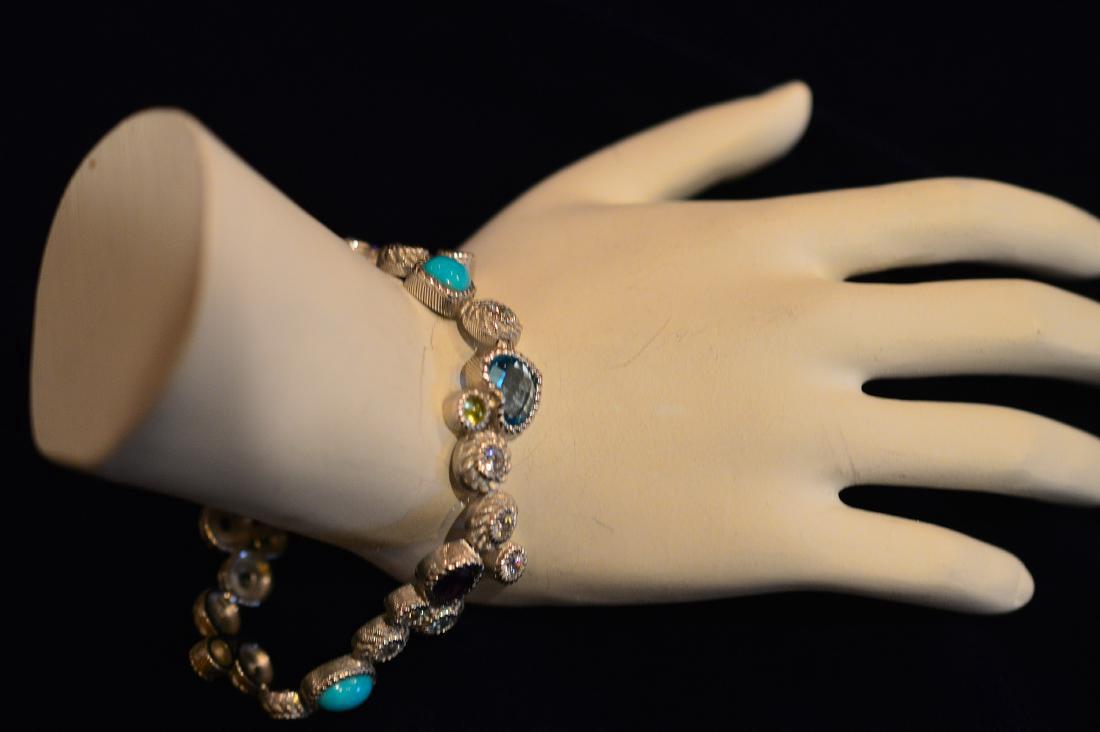 Judith Ripka Sterling Silver Turquoise Quartz Bracelet (1 of 2)