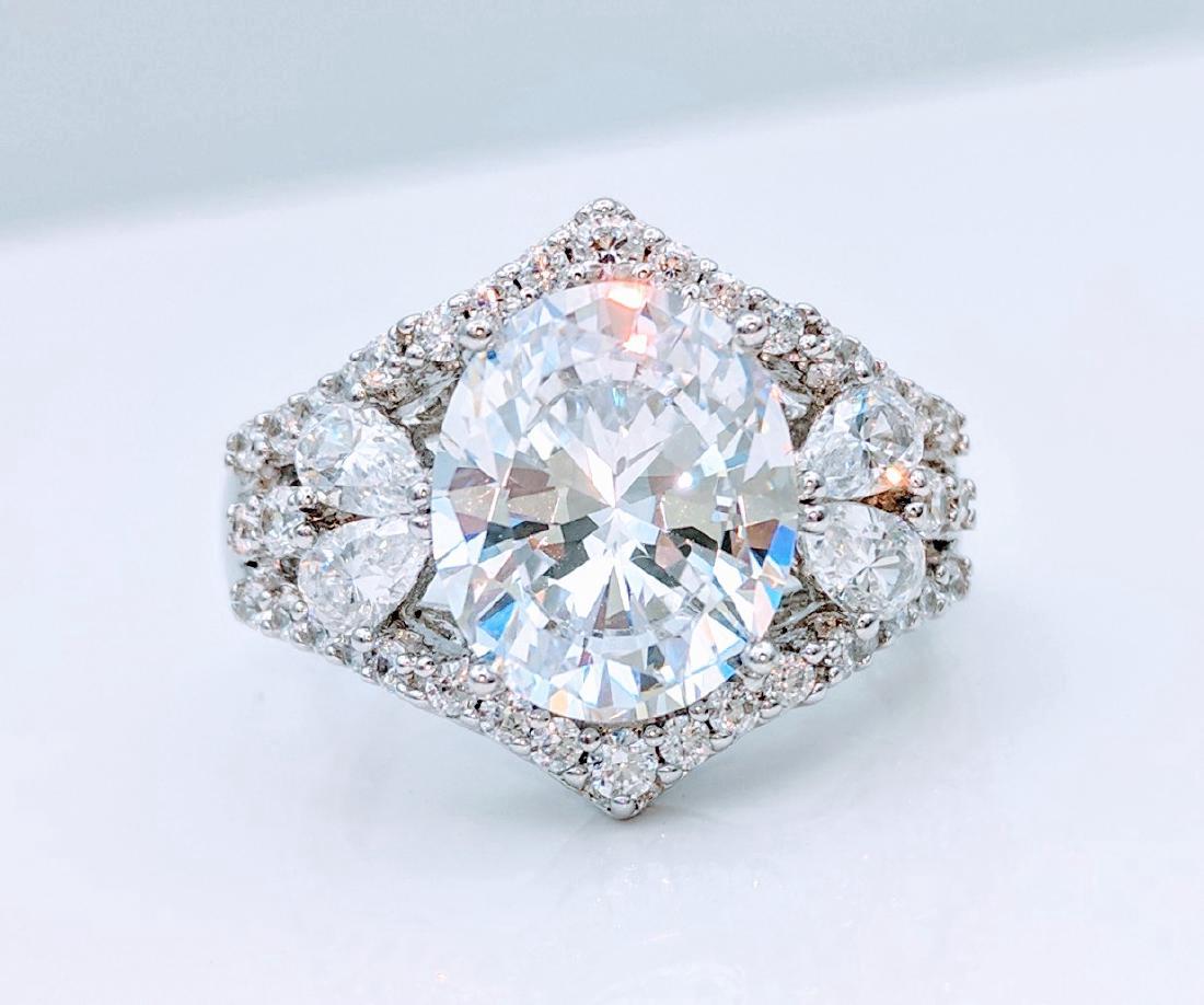 Sterling Silver Cubic Zirconia Ring, 12.05ctw (1 of 5)