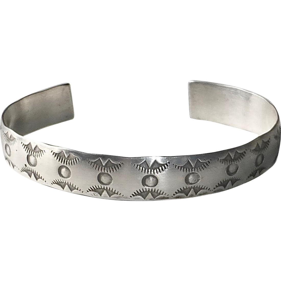 Native American Navajo Sterling Silver Cuff Bracelet (1 of 9)