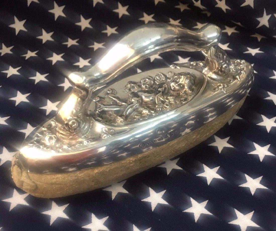 Antique Woodside Sterling Silver Repousse Nail Buffer (1 of 5)