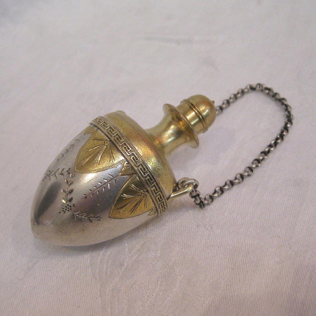 Antique American Gilt Coin Silver Grecian Vinaigrette (1 of 8)