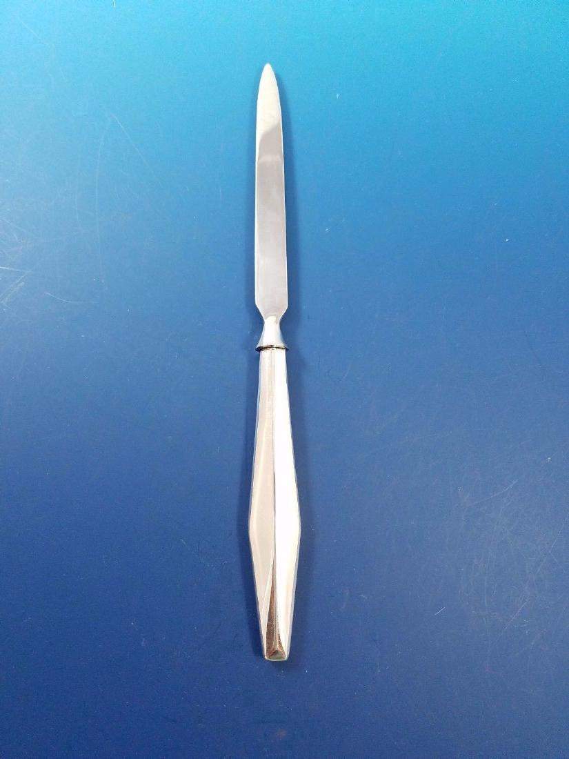 Reed & Barton Diamond Sterling Silver Letter Opener: Diamond by Reed & Barton Sterling Silver Letter Opener. It measures approximately 8" long.This custom made letter opener has a sterling Diamond handle and stainless steel attachment. The piece is hand