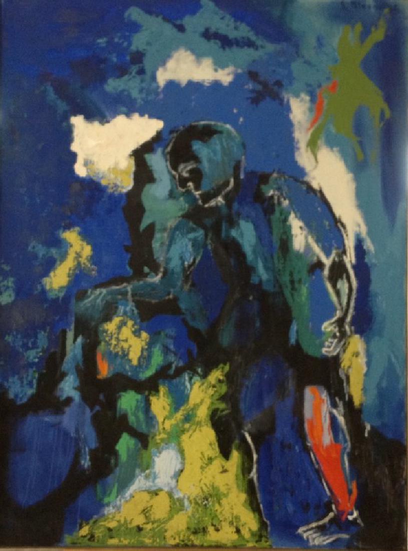 Shirley Bleviss Oil Painting Abstract Mid Century (1 of 6)