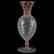 Venetian Murano Silver Gold Italian Art Glass Vase