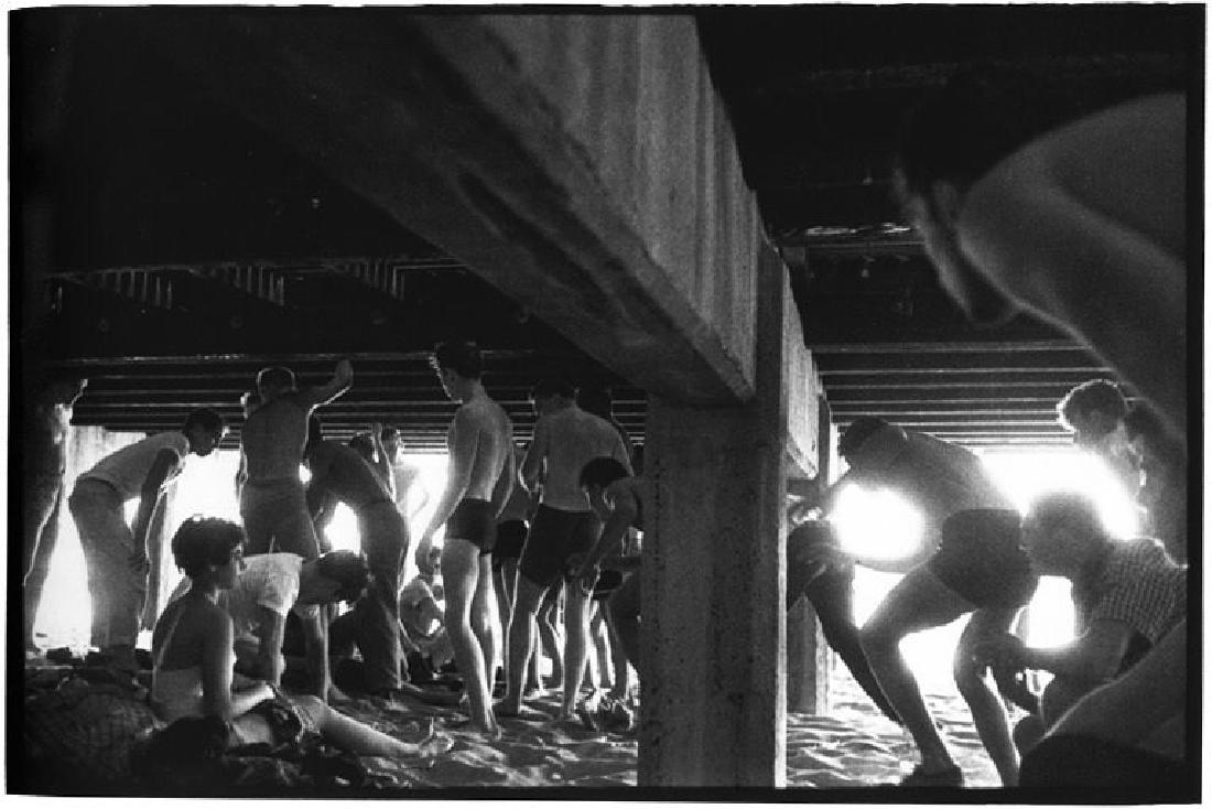 BRUCE DAVIDSON - The Jokers, Under the Boardwalk, 1959: Artist: BRUCE DAVIDSON Print Title: The Jokers, Under the Boardwalk, 1959 Printing Date: 1998 Medium: Sheet-fed Gravure Printed: Japan Image size (inches) approx. 8 x 5" Bruce Davidson is an American
