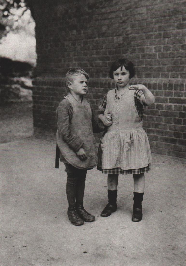 AUGUST SANDER - Children at an Institute for the Blind: Artist: AUGUST SANDER Print Title: Children at an Institute for the Blind, 1930 Medium: Sheet-fed Gravure Printing Date: 1985 Printed: France Image Size: 7" X 10" August Sander (1876-1964) was a Germ