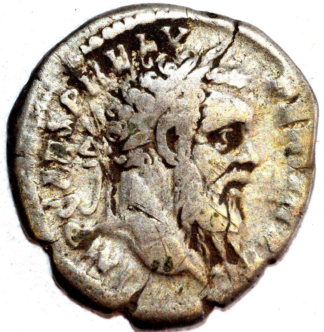 Rare Roman Silver Denarius of Pertinax (1 of 2)