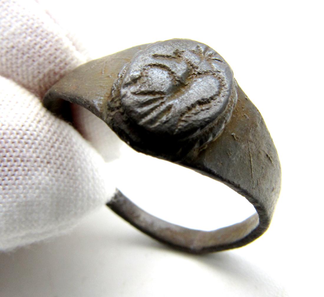 Medieval Seal Ring with Phoenix on Bezel (1 of 4)