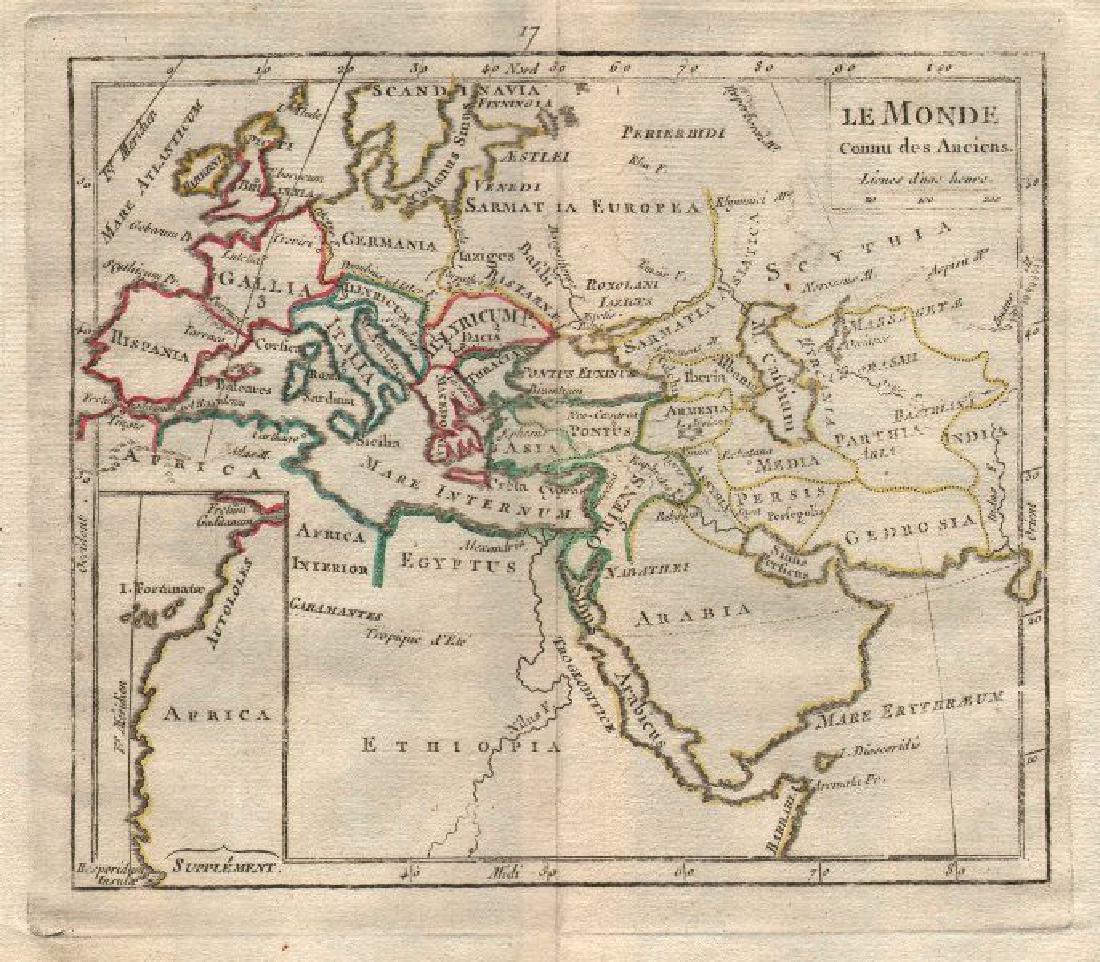 de la Tour: Antique Map of the Ancient World, 1777 (1 of 2)