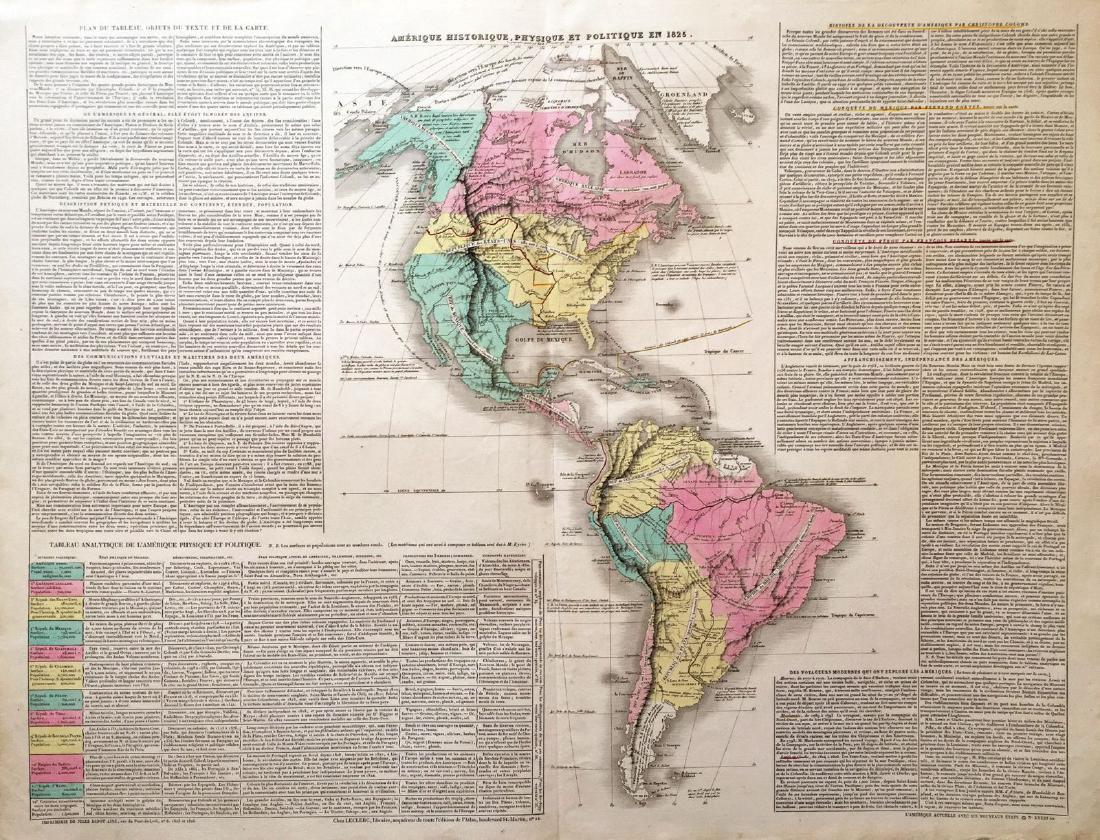 Buchon: Antique Map of the Americas in 1825 (1 of 1)