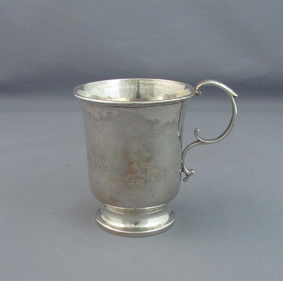 Antique American Benjamin Pitman Coin Silver Mug (1 of 3)