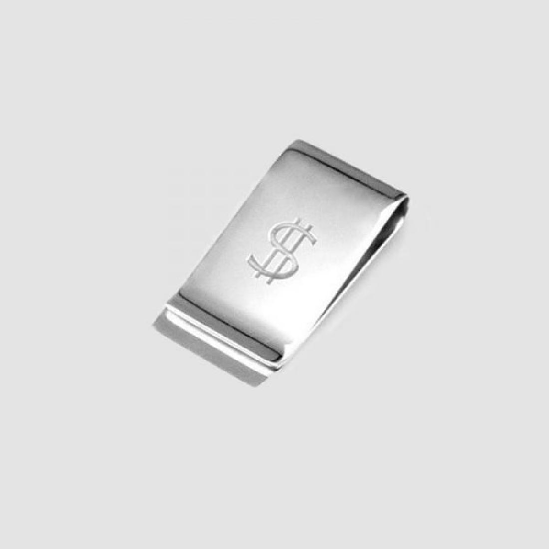 Scottish Sterling Silver Dollar Symbol Money Clip (1 of 3)