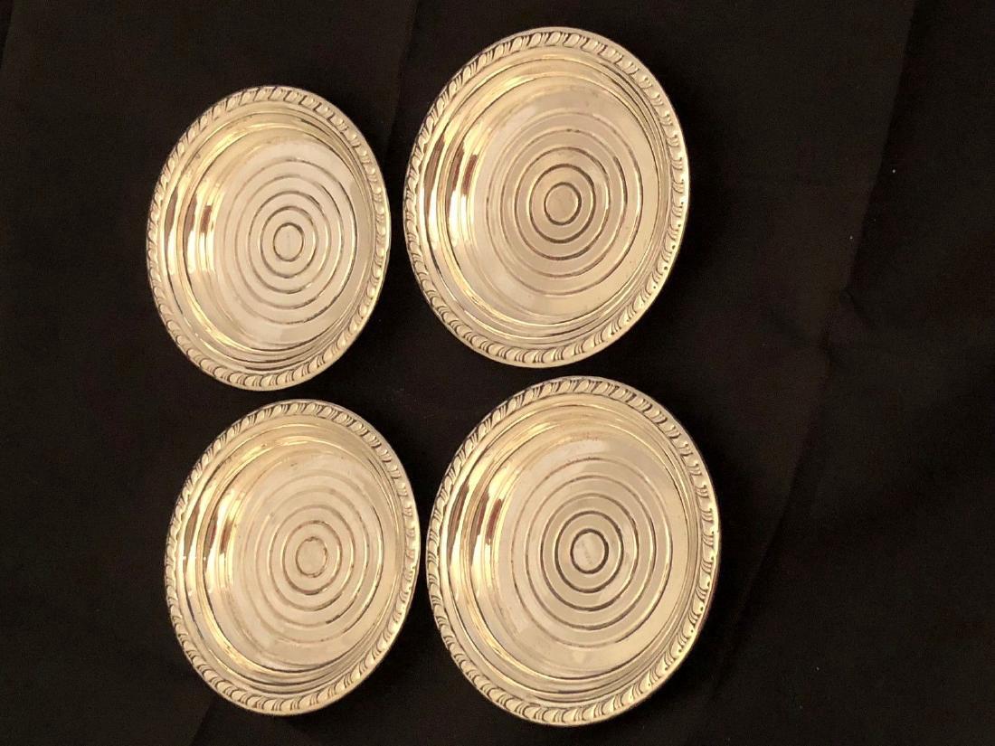 Set of 4 Vintage Sterling Silver Butter Dishes (1 of 1)