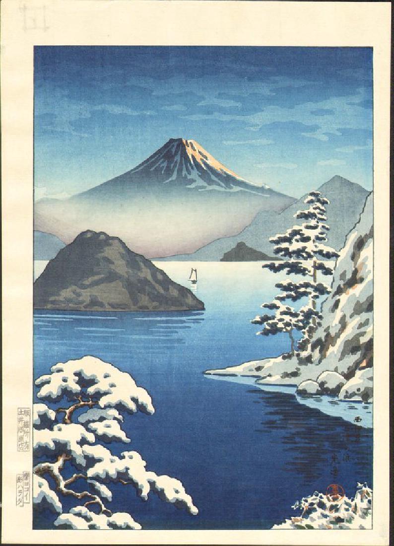 Tsuchiya Koitsu Woodblock West Izu, Mitsunohoma: Artist: Tsuchiya Koitsu West Izu, Mitsunohoma, 1936 Size: Chuban. Approximately 11.25 x 8.0 inches Koitsu catalog no. TK-DH-024. Publisher: Doi Hangaten. Also bears Doi watermark. Carver: Harada. Prin