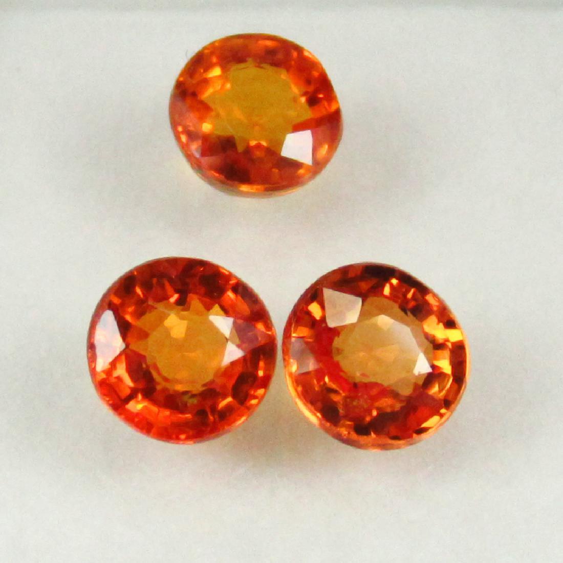 2.22 Carat Set of Loose Orange Sapphire (1 of 3)