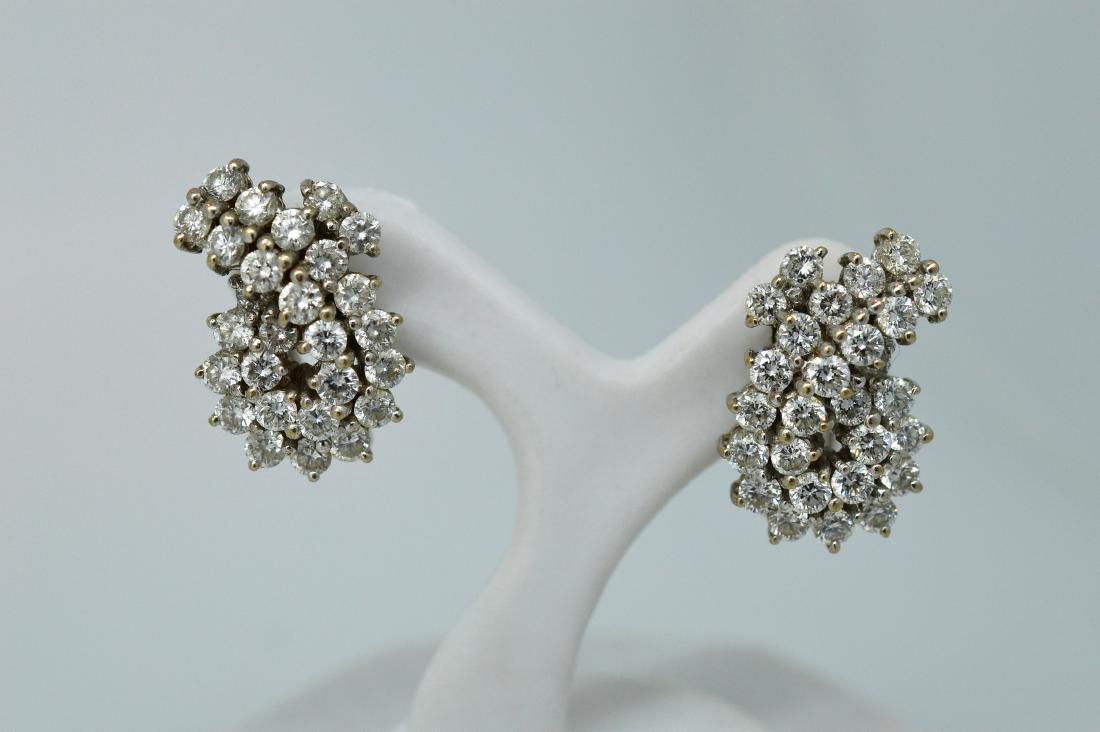 Ladies 14k White Gold Diamond Earrings, 1.04ctw (1 of 3)