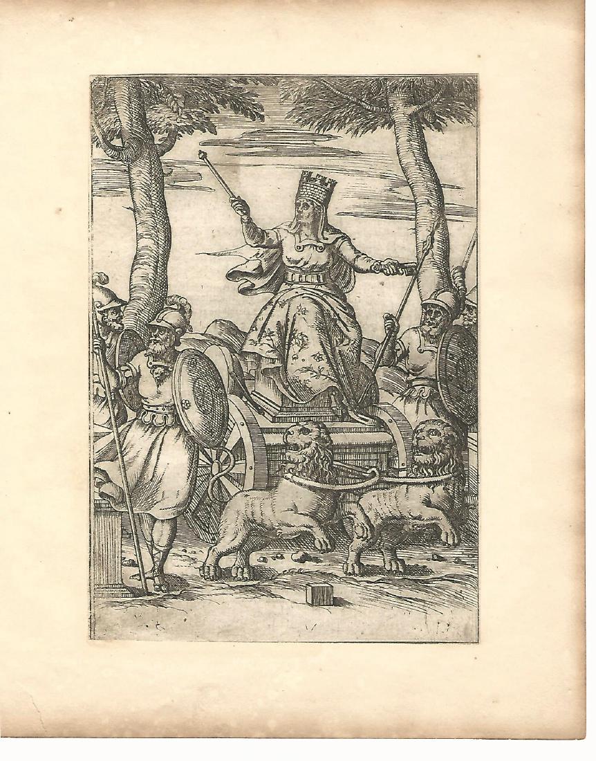 1587 Engraved Mythology Leaf Vincenzo Cartari (1 of 1)