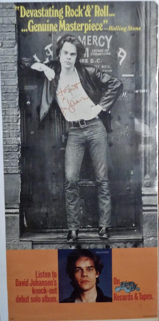 1978 Autographed David Johansen Promo Poster NY Dolls (1 of 2)