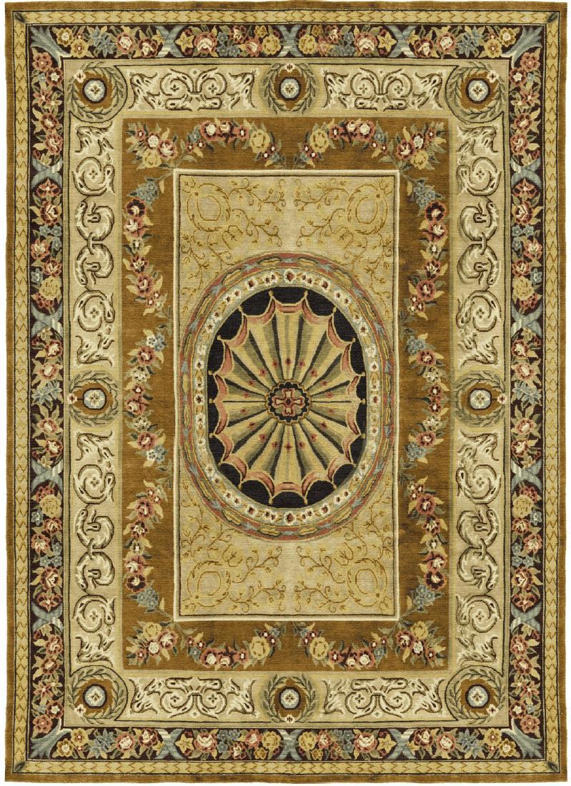 Traditional Hand-Woven Rug Savonnerie 8'9" X 12' (1 of 2)