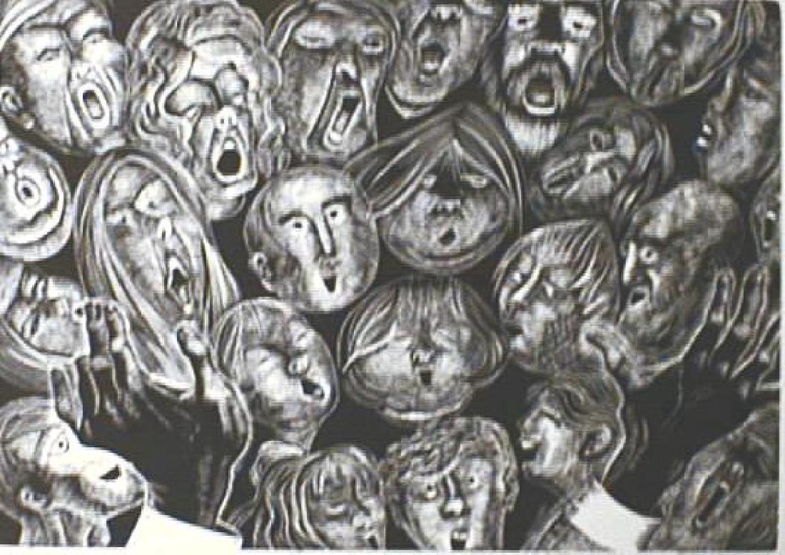 Lou Barlow Chorus Wood Engraving: Artist: Lou Barlow Title: "Chorus" Printing Date: c. 1970 Medium: Wood engraving Size: 5 x 7 Series: Edition of 50 Signed in pencil Please note that this lot has a confidential reserve. When you leave