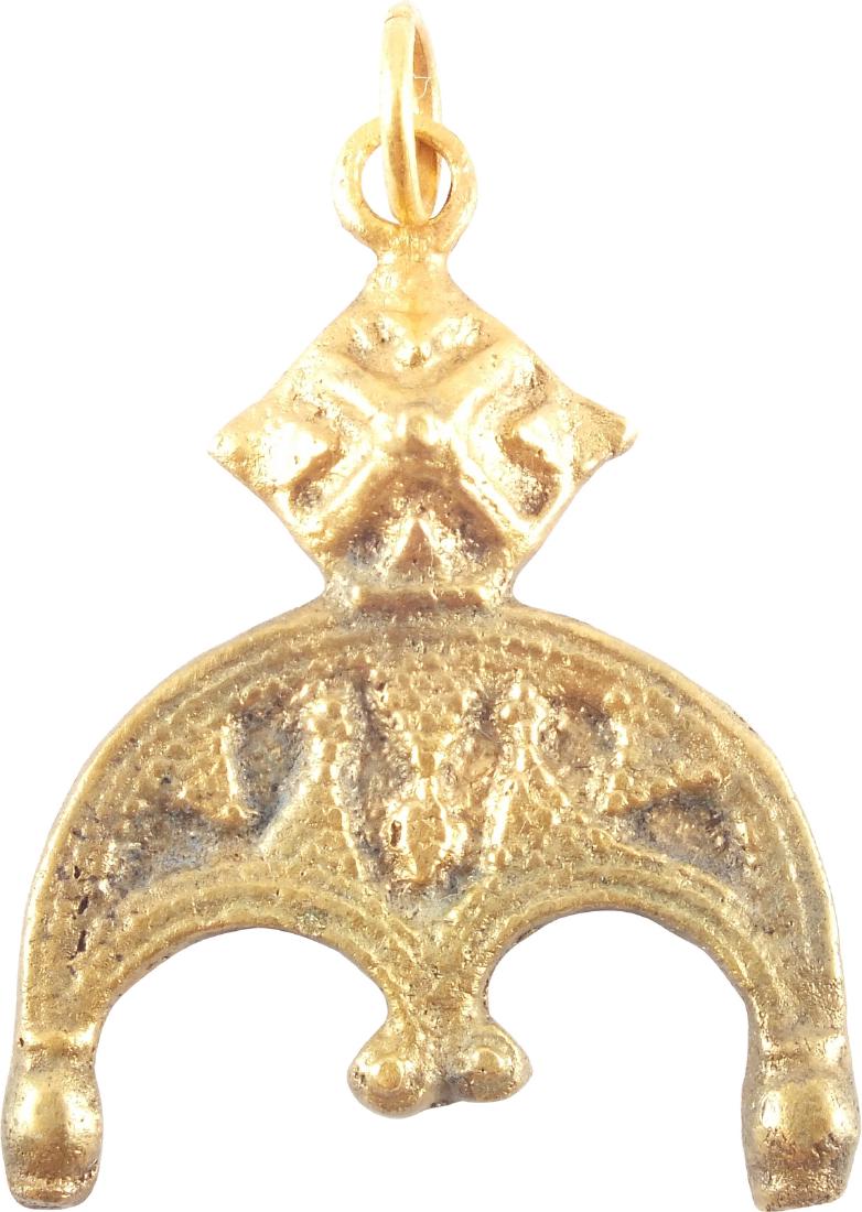 FINE VIKING LUNAR PENDANT C.850-1050 AD (1 of 2)