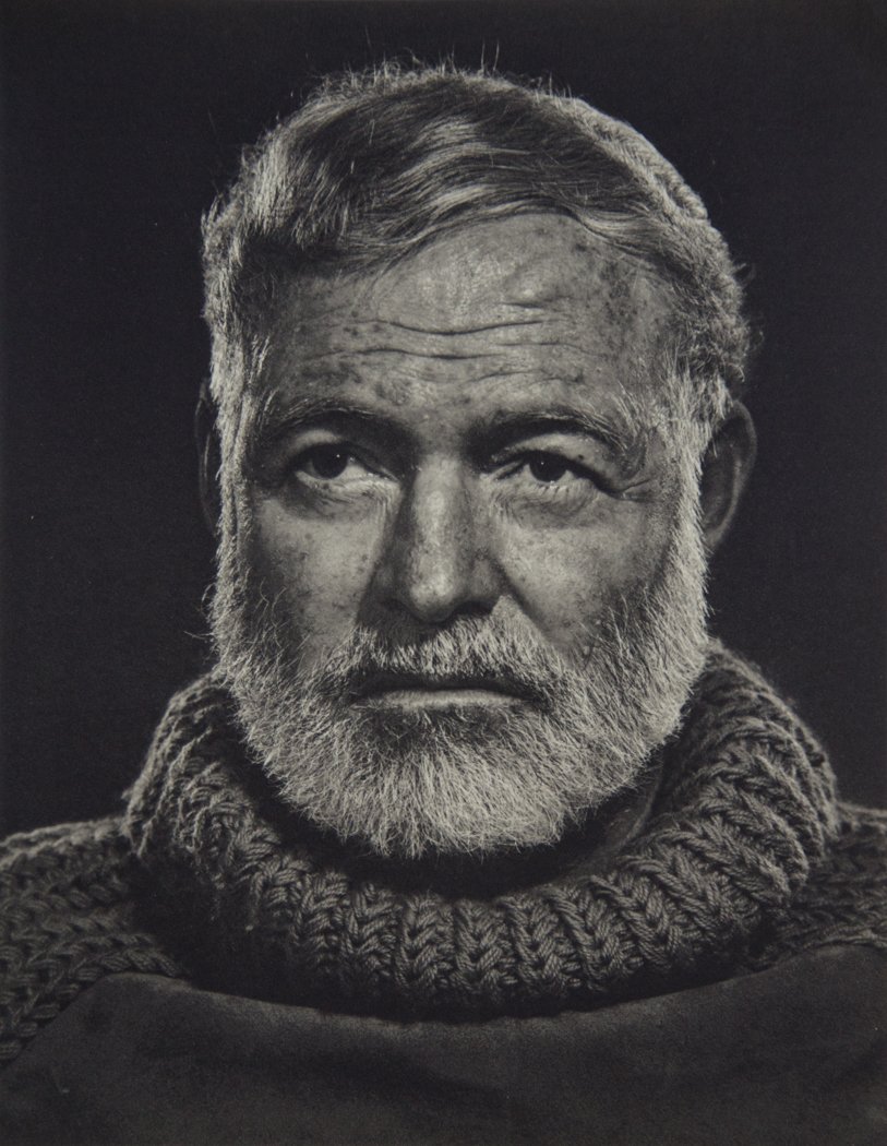 YOUSUF KARSH - Ernest Hemingway 1957: Artist: Yousuf Karsh Title: Ernest Hemingway neg 1957 Gravure 1976 Medium: Sheet fed photgravure Size (inches): 9x12 Unmounted Yousuf Karsh (1908-2002) was an Armenian-Canadian portrait photographer, 