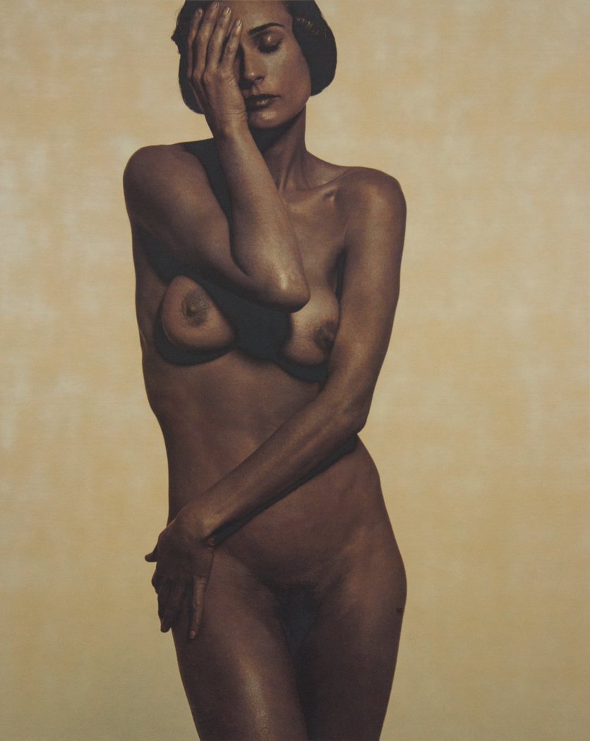 KARL LAGERFELD - Demi Moore: Artist: Karl Lagerfeld Title: Demi Moore Medium: 1977 Large Satin Finish Umber Photolithograph Size (inches): 10x13 Unmounted Karl Otto Lagerfeld (born 10 September 1933) is a German fashion designer,