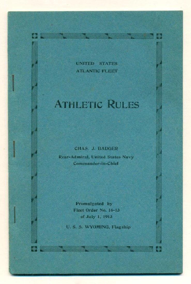 1913 U.S. NAVY ATLANTIC FLEET ATHLETIC GAME RULE BOOK (1 of 4)