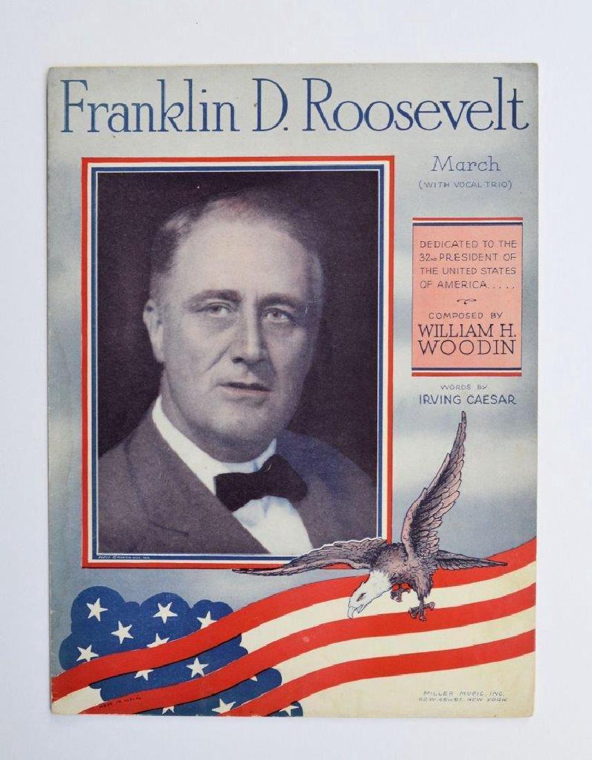 1933 FRANKLIN D ROOSEVELT SHEET MUSIC PATRIOTIC (1 of 3)