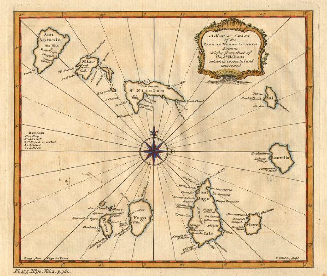 Kitchin: Antique Map of Cape de Verde Islands, 1747 (1 of 2)