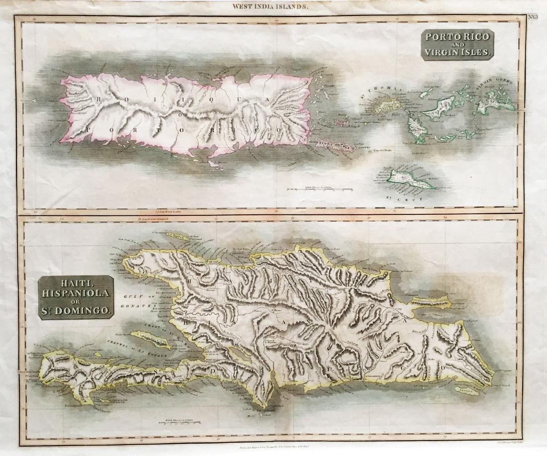 Thomson: Antique Map of Puerto Rico/Hispaniola, 1815 (1 of 1)