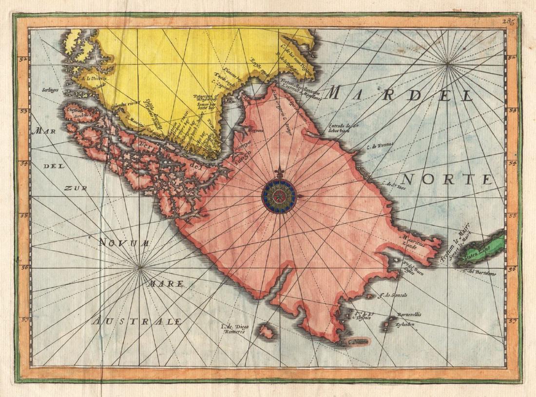 Antique Italian Map of Tierra del Fuego, 1750 (1 of 1)