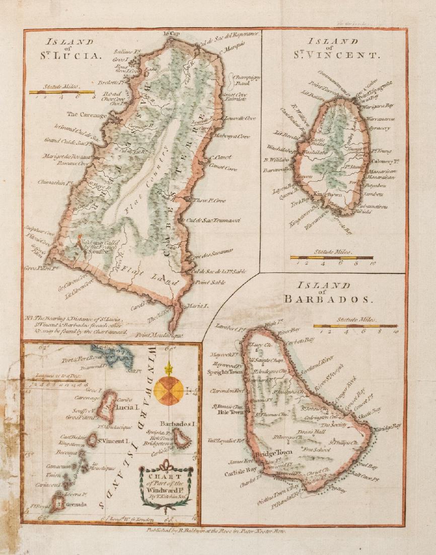 Baldwin / Kitchin: Antique Maps Windward Islands, 1782 (1 of 1)