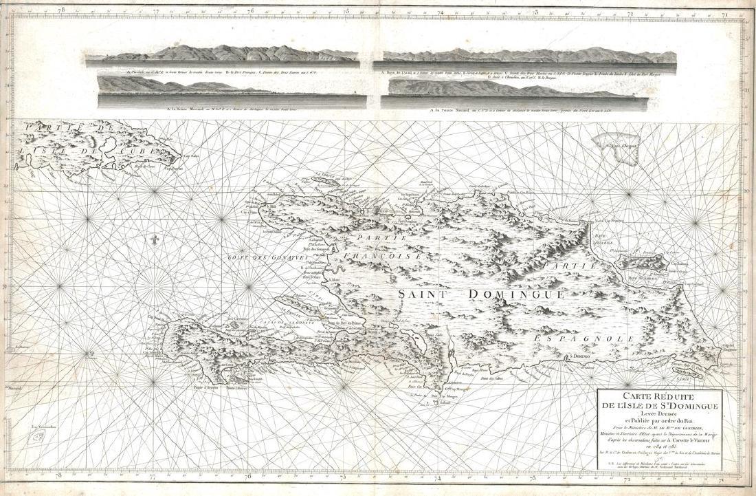 Chastenet-Puysegur: Antique Map of Hispaniola, 1787 (1 of 1)