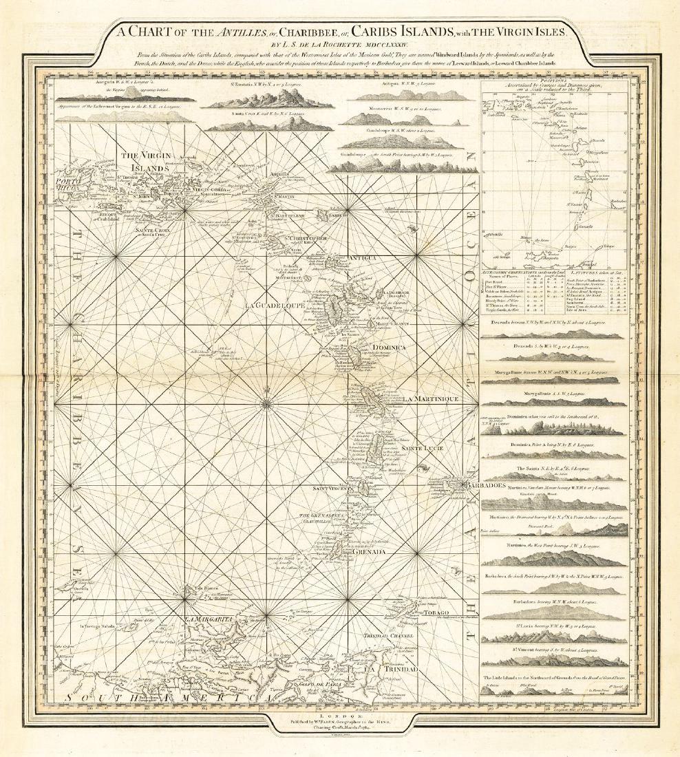 de la Rochette/Faden: Antique Map Lesser Antilles, 1784 (1 of 1)