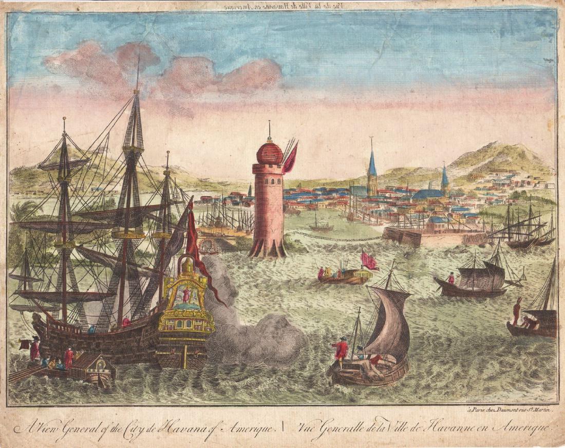 Daumont: Antique View of Havana Harbor Cuba, 1750 (1 of 1)