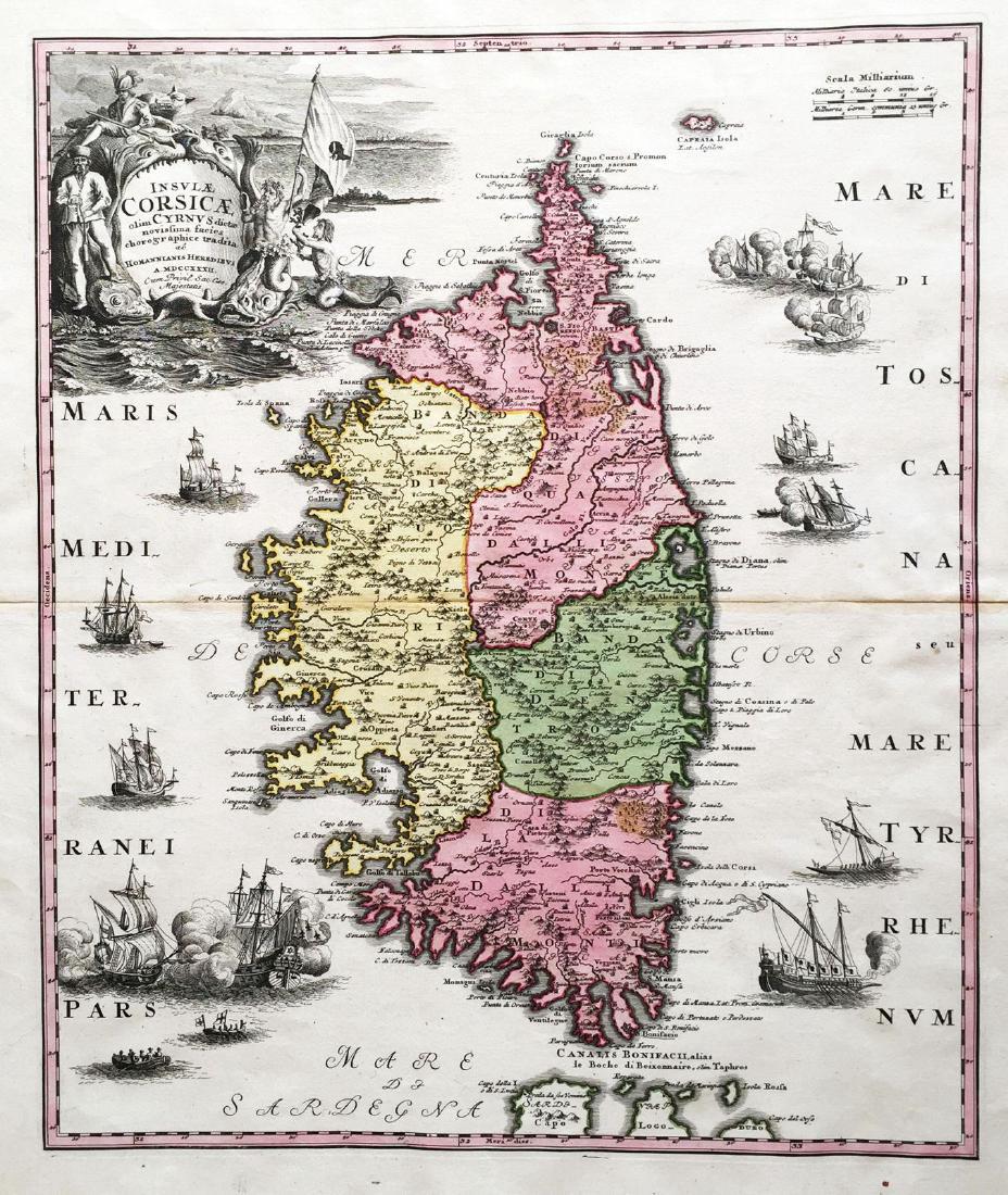 Homann Heirs: Antique Map of Corsica, 1732 (1 of 1)