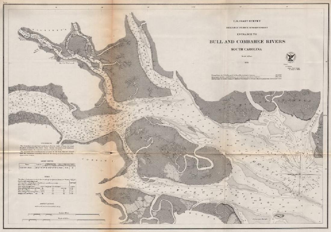 USCGS: Antique Map of South Carolina Coast, 1870 (1 of 2)