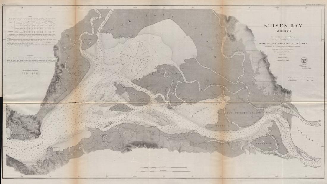 USCGS: Antique Coastal Chart Map of Suisun Bay, 1870 (1 of 2)