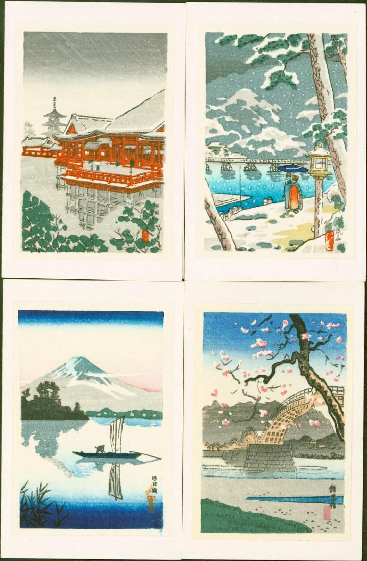 Tsuchiya Koitsu 4 Small Woodblock Prints (1 of 6)