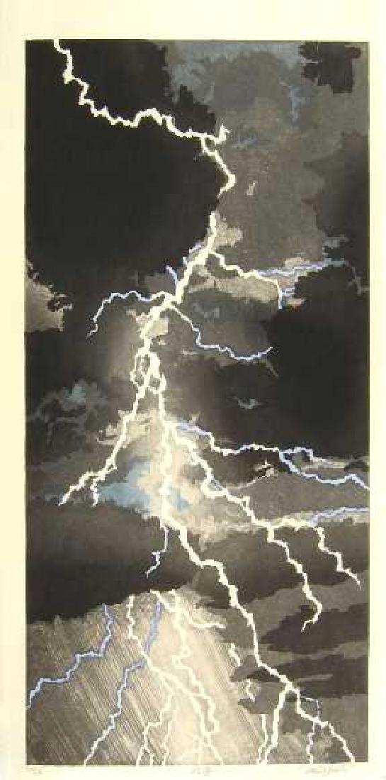 Paul Binnie Woodblock Lightning (1 of 1)