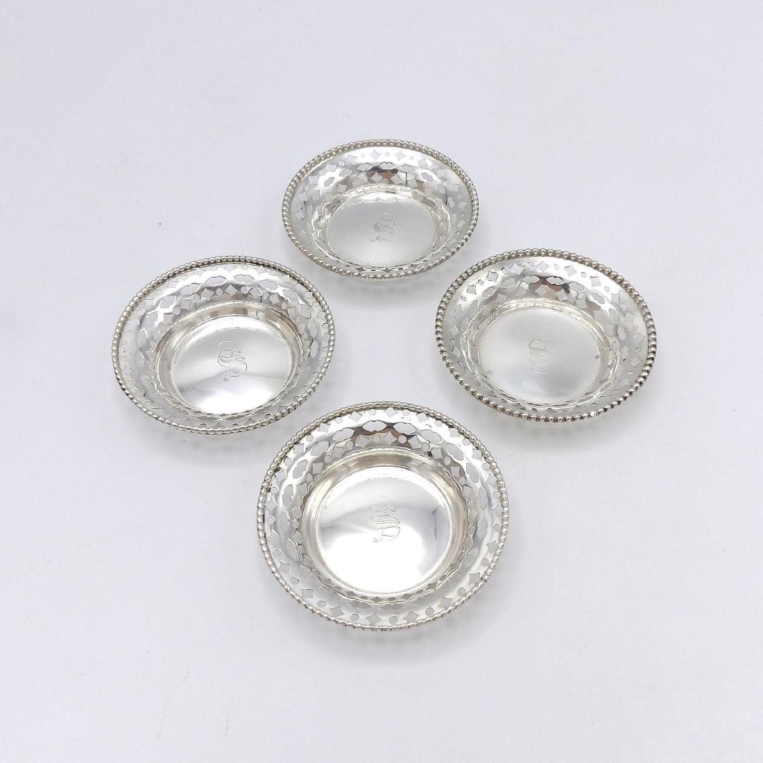 Set of Four Sterling Silver Nut Dishes (1 of 5)