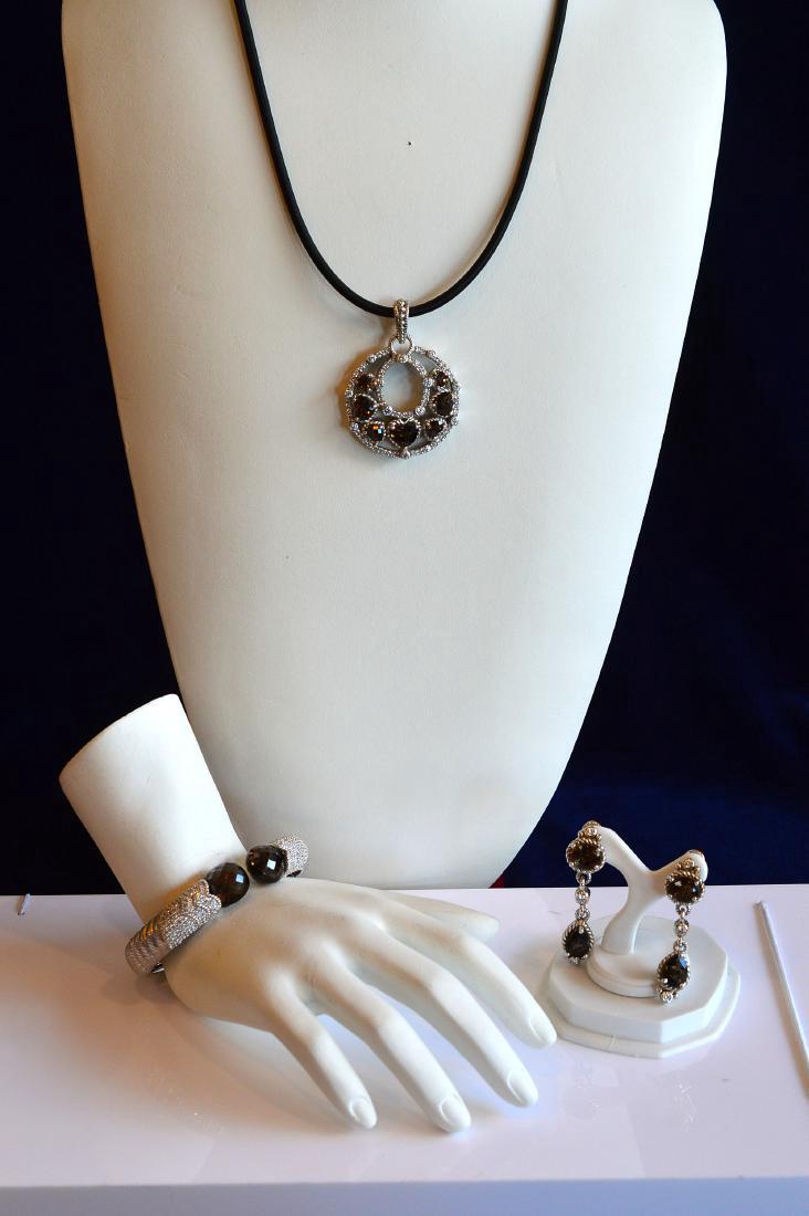 Judith Ripka Sterling Silver Smoky Quartz Jewelry Set (1 of 6)
