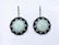 Sterling Silver Jade Aquamarine CZ Earrings, .06ctw
