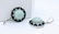Sterling Silver Jade Aquamarine CZ Earrings, .06ctw - 2