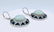 Sterling Silver Jade Aquamarine CZ Earrings, .06ctw - 3