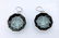 Sterling Silver Jade Aquamarine CZ Earrings, .06ctw - 4